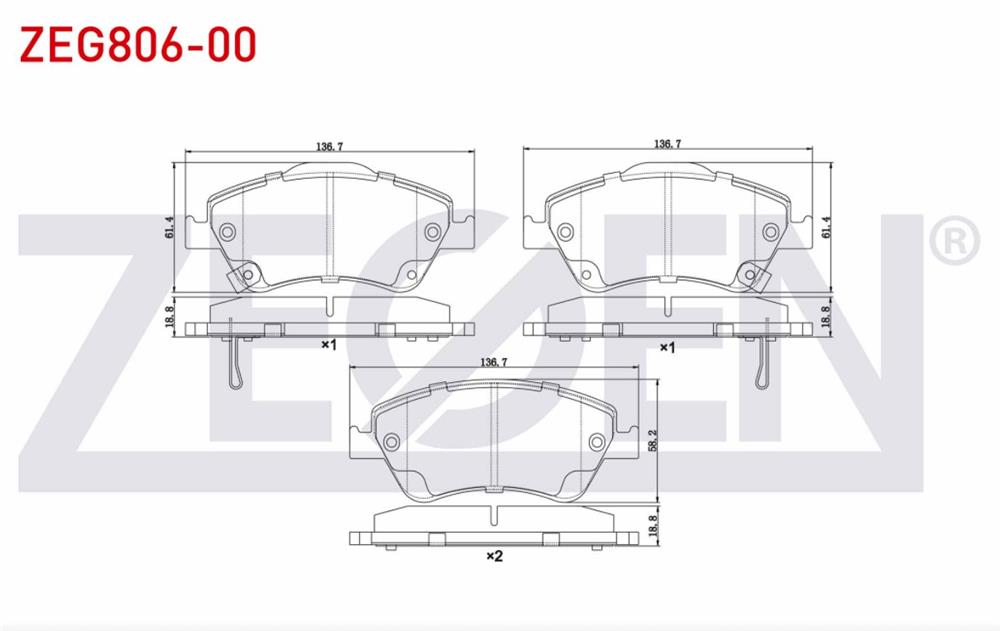 TOYOTA COROLLA 07-12 ÖN FREN BALATASI DİZEL (ZEGEN)