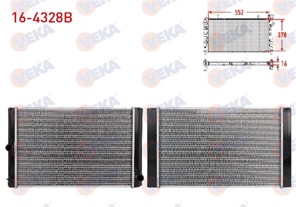 TOYOTA COROLLA 07-18 SU RADYATÖRÜ MANUEL DİZEL BRAZING (VEKA)