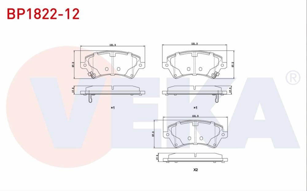 TOYOTA COROLLA 1,4  02-06 ÖN FREN BALATASI VVTİ (VEKA)