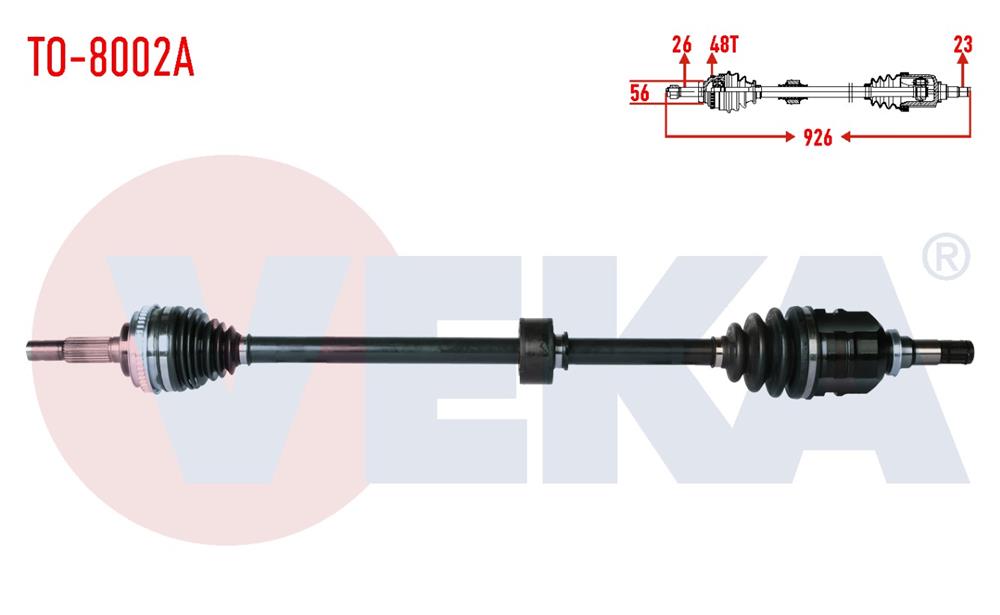 TOYOTA COROLLA 88-93 AKS KOMPLE SAĞ ABS'Lİ 926MM (VEKA)