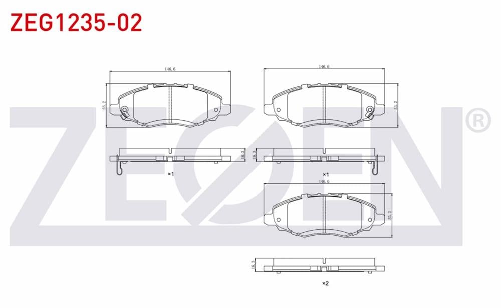 TOYOTA HILUX 05-12 ÖN FREN BALATASI (ZEGEN)
