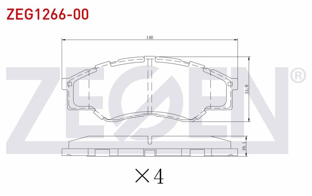 TOYOTA HILUX 06-12 ÖN FREN BALATASI D-4D 3,0CC (ZEGEN)