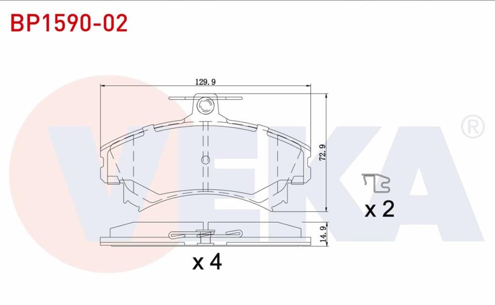  MITSUBISHI CARISMA 95-06 1,8  ÖN FREN BALATASI (VEKA)