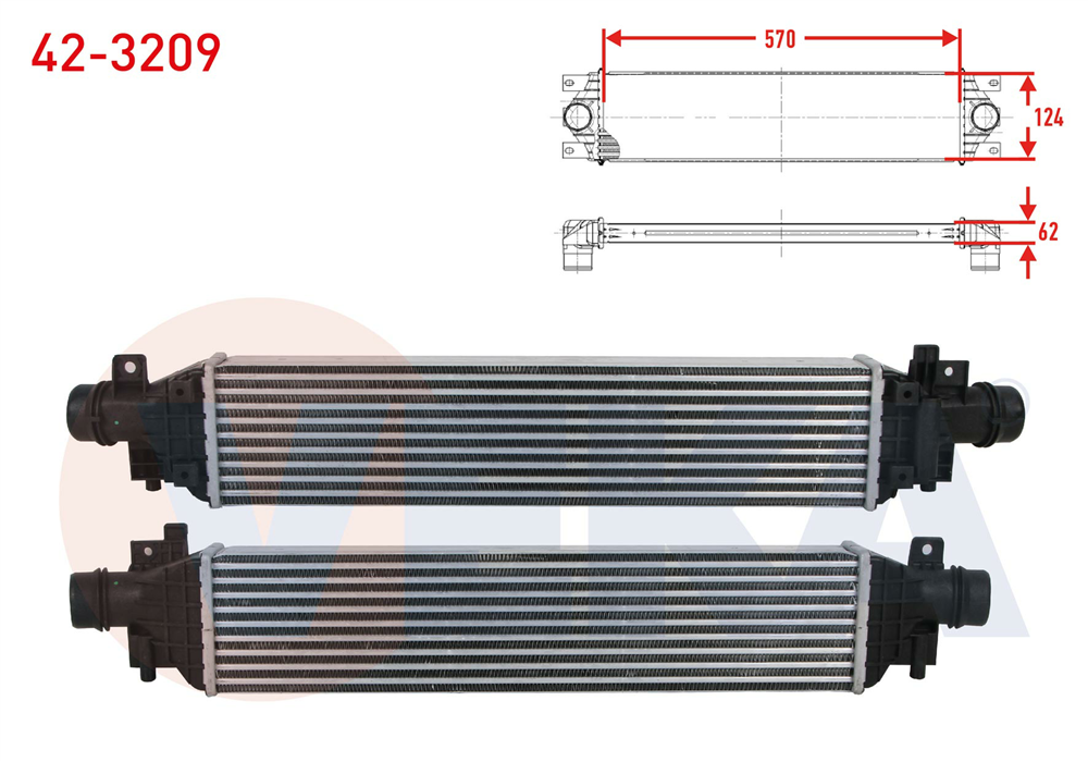 	TURBO RADYATORU (INTERCOOLER) OPEL MOKKA 1.4 2012-