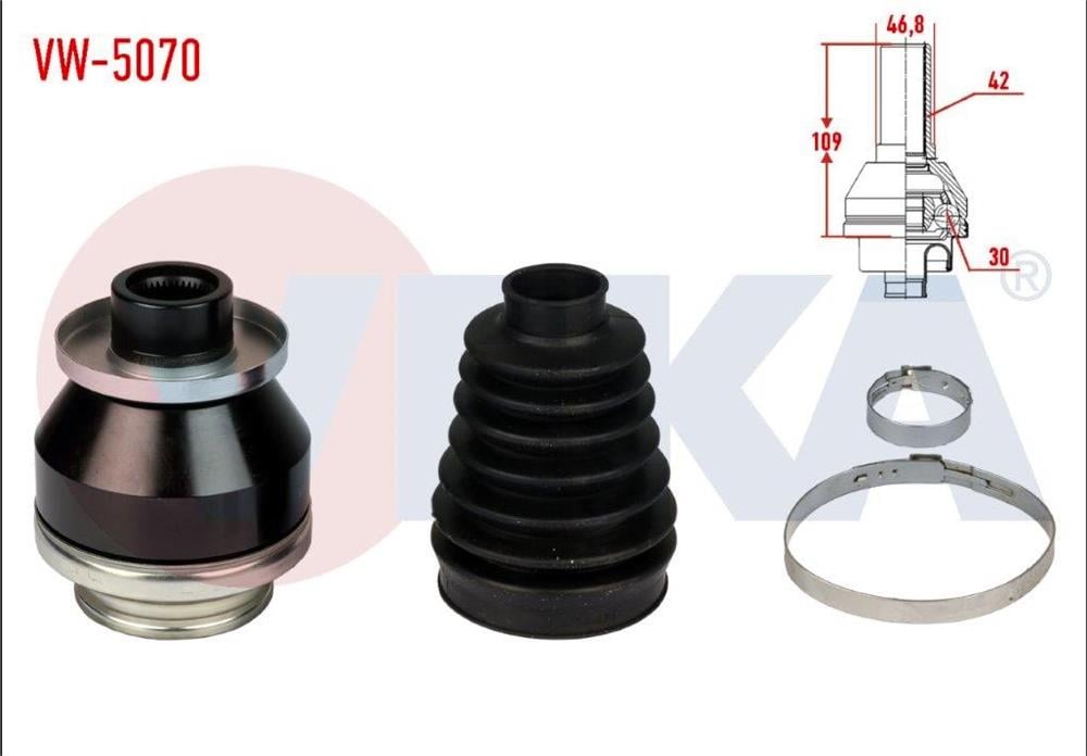 AKS KAFASI SOL ON IC VOLKSWAGEN TRANSPORTER VI 2.0 TDI M-T 42X30X47 UZUNLUK 109 mm 2015-	