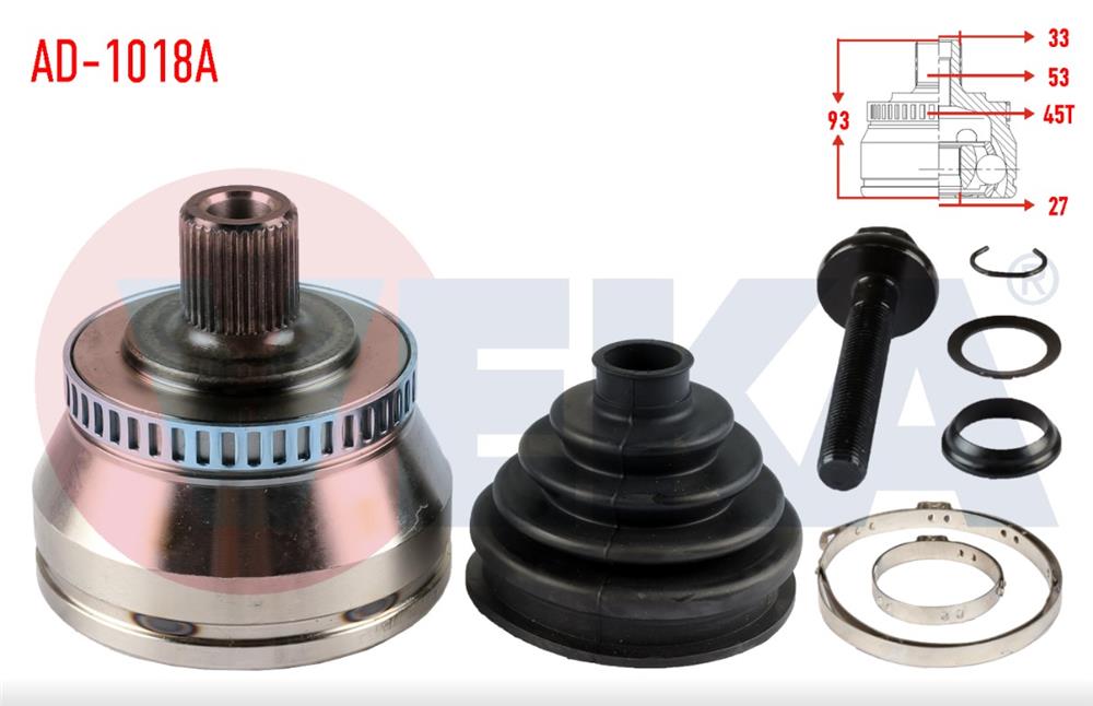 AKS KAFASI SOL-SAG ON DIS VOLKSWAGEN PASSAT (3B2) 1.9 TDI ABSLI 45 DIS 33X27X53 UZUNLUK 93 mm 1996-2000	