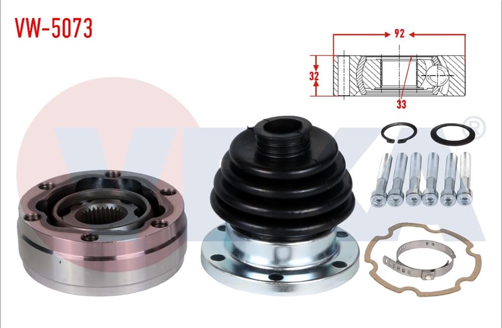 AKS KAFASI SOL-SAG ON IC 33X32X92 VOLKSWAGEN POLO (6KV2) 1.4 1995-2001