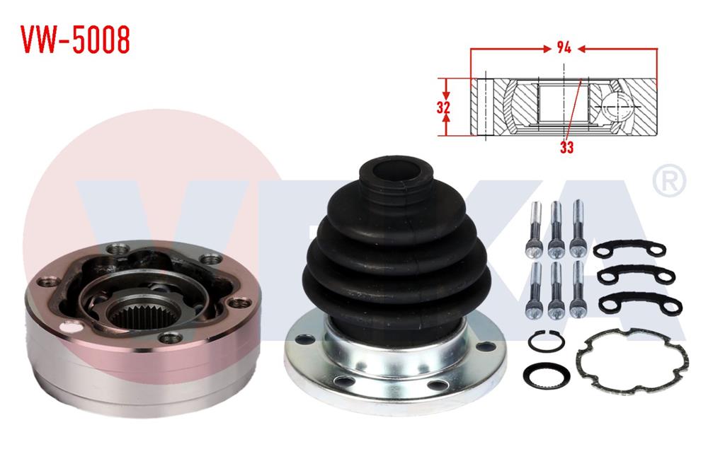 AKS KAFASI SOL-SAG ON IC 33X32X94 VOLKSWAGEN GOLF IV (1J1) 1.6i 1997-2005	