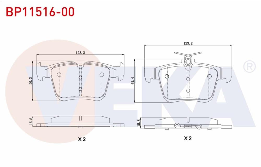 FREN BALATA ARKA AUDI A3 1.4 TFSI 2012-