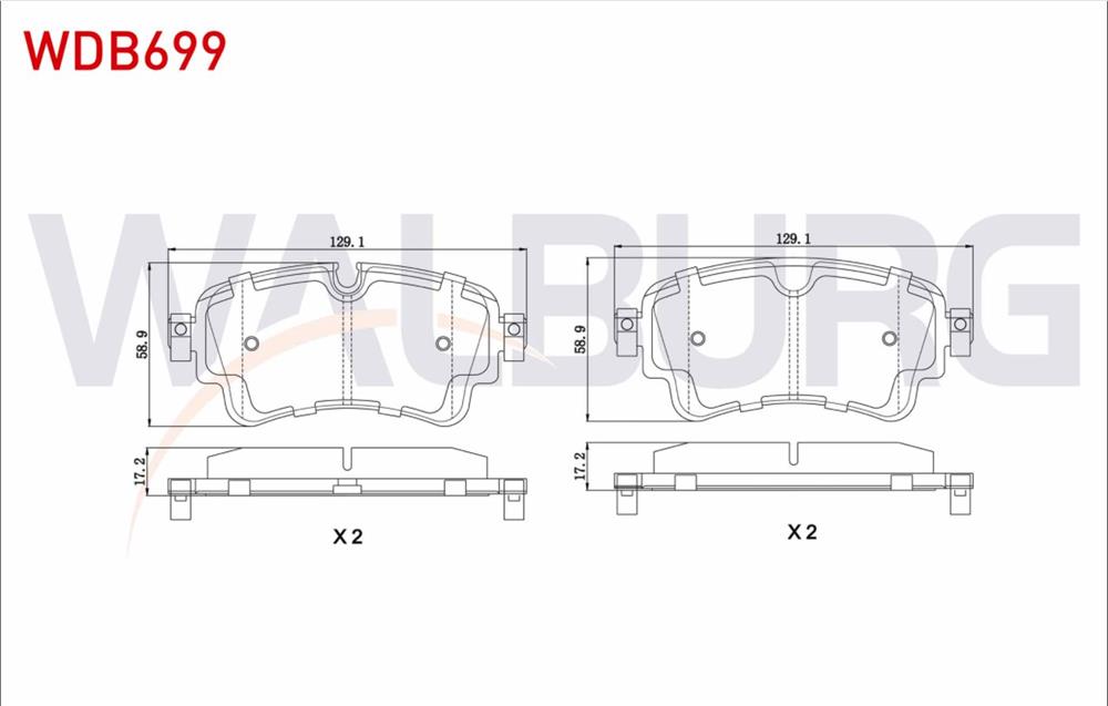 FREN BALATA ARKA AUDI  Q7(4M) 3.0 TDI 2015- / Q7(4M) 2.0 TFSI 2015-