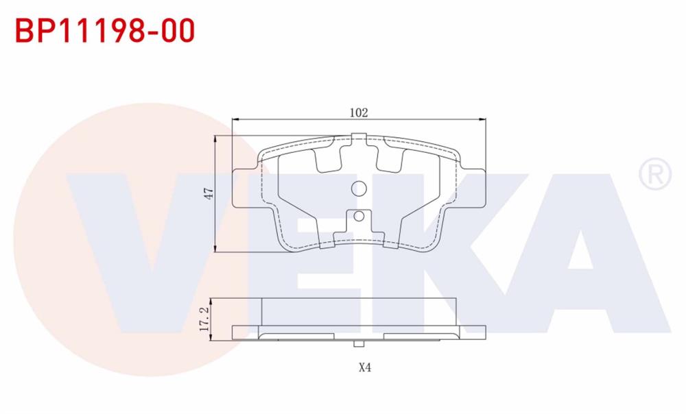 FREN BALATA ARKA FIAT G.PUNTO (199) 1.3 MJT 2005-2012