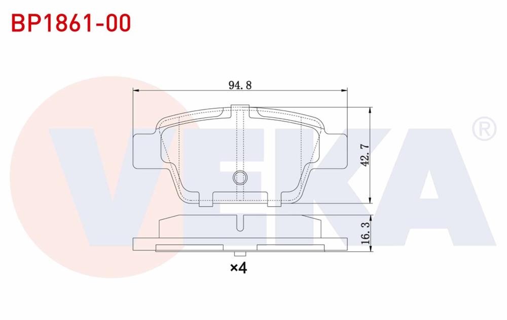 FREN BALATA ARKA FIAT LINEA 1.4 T-JET 2007- 