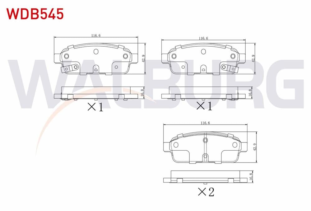 FREN BALATA ARKA IKAZLI OPEL ASTRA J 1.6i 16 JANT 2009-2016