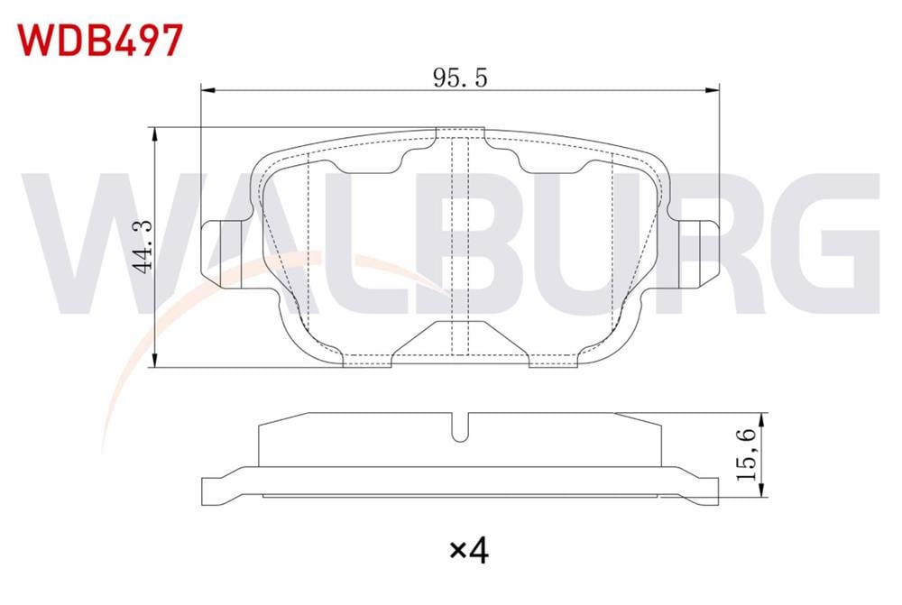 FREN BALATA ARKA  MONDEO IV 1.6 TDCI 2007-2014