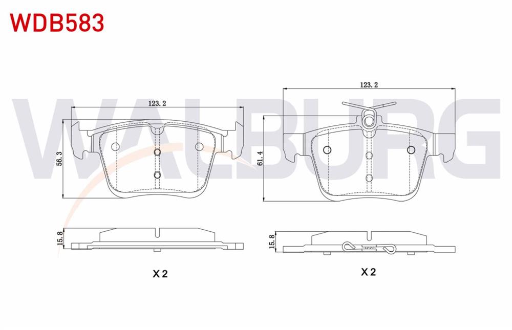 FREN BALATA ARKA PASSAT 1.4 TSI 2014-