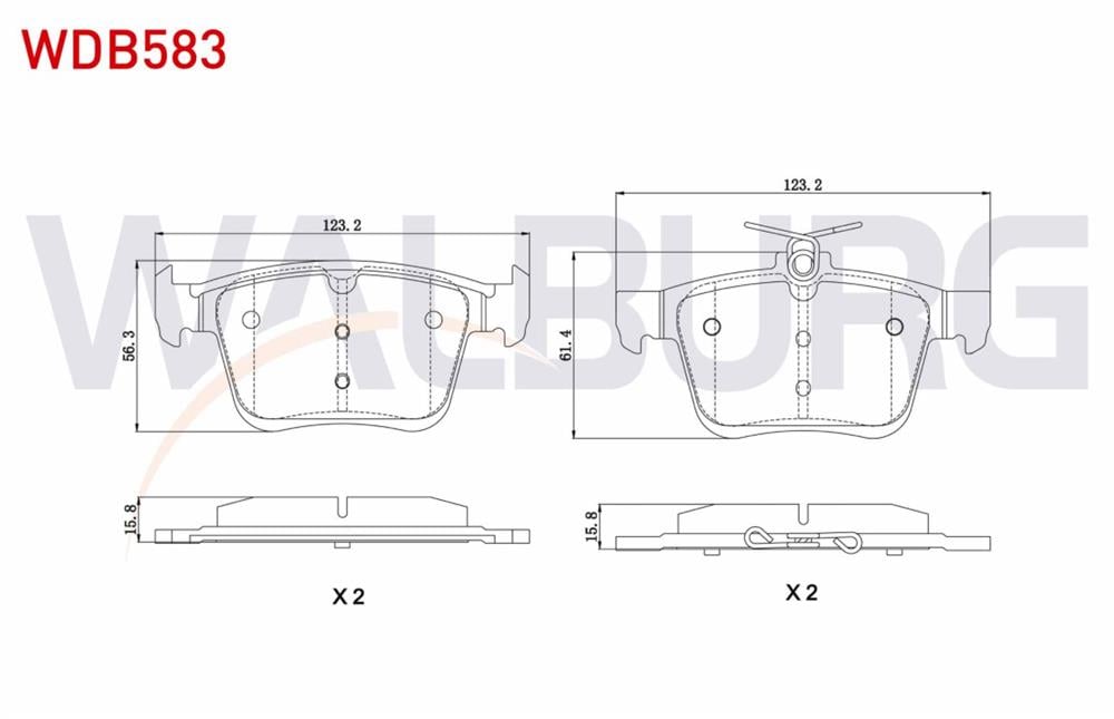 FREN BALATA ARKA  TIGUAN 1.4 TSI 2016-
