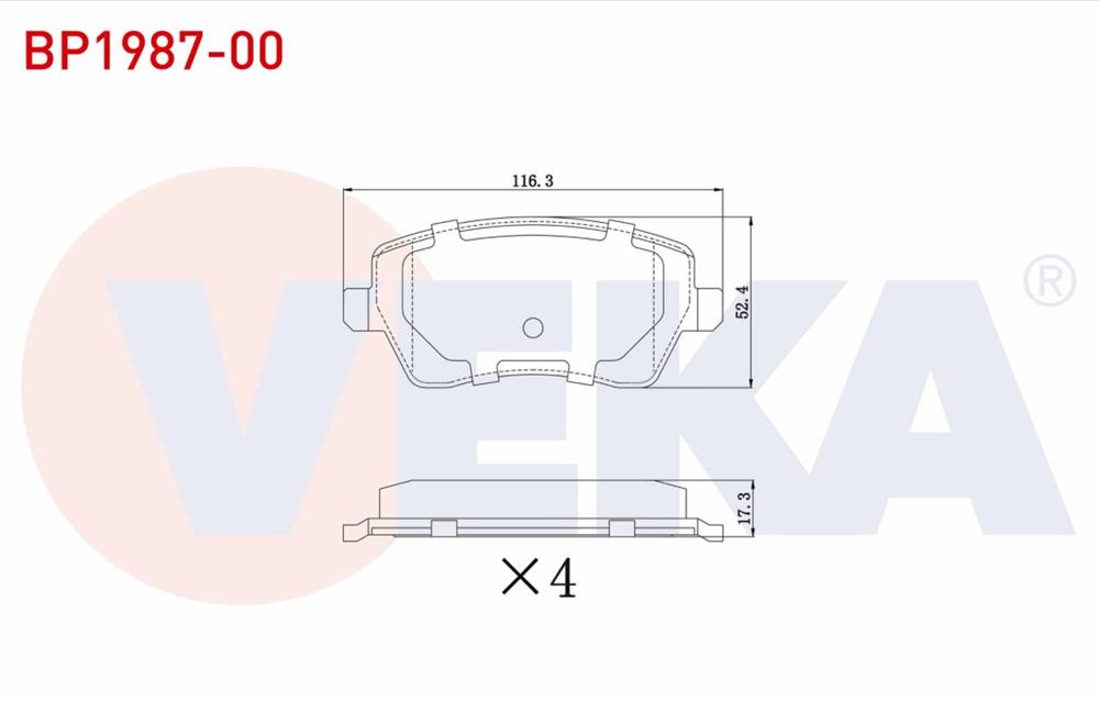FREN BALATA ON DACIA DOKKER 1.5 DCI 2012-