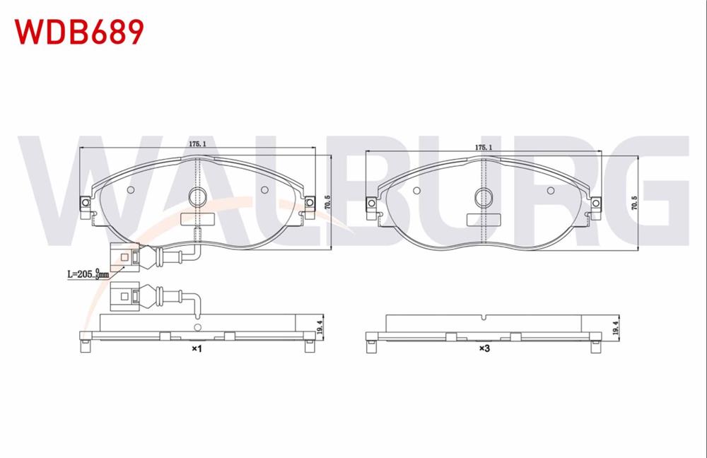 FREN BALATA ON FISLI AUDI A3 2.0 TFSI 2012-