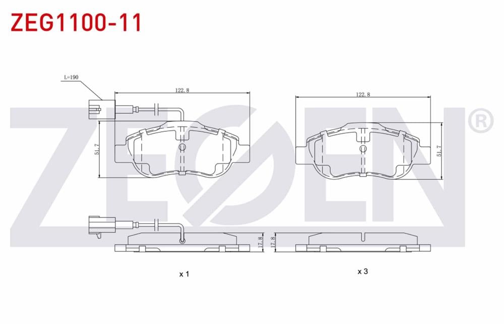 FREN BALATA ON FISLI FIAT  DOBLO 1.3 MJT 2001-2010