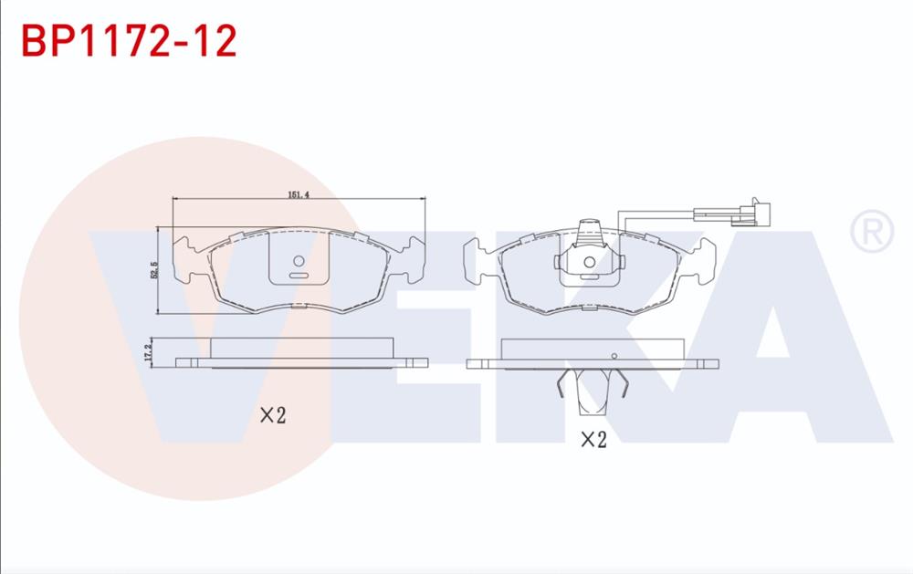 FREN BALATA ON FISLI FIAT DOBLO (119,223)  2001-2010