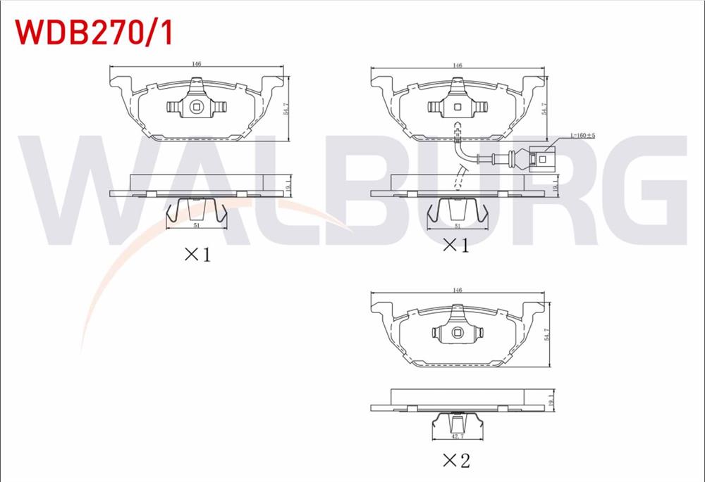 FREN BALATA ON FISLI VW GOLF IV 1.4i 16v 1997-2005