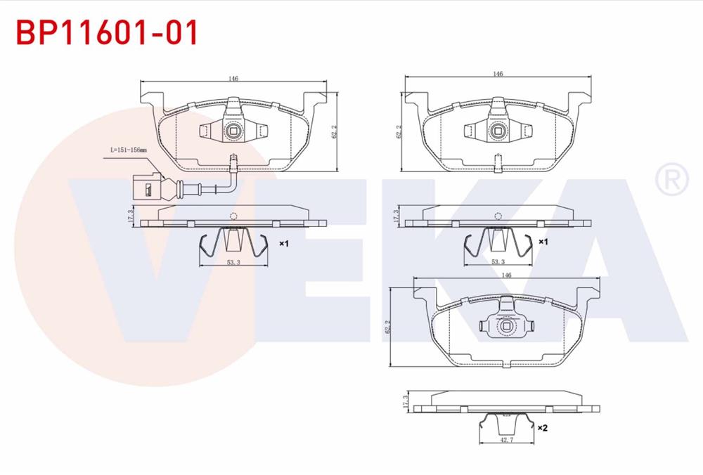 FREN BALATA ON FISLI VW GOLF VII   2012-