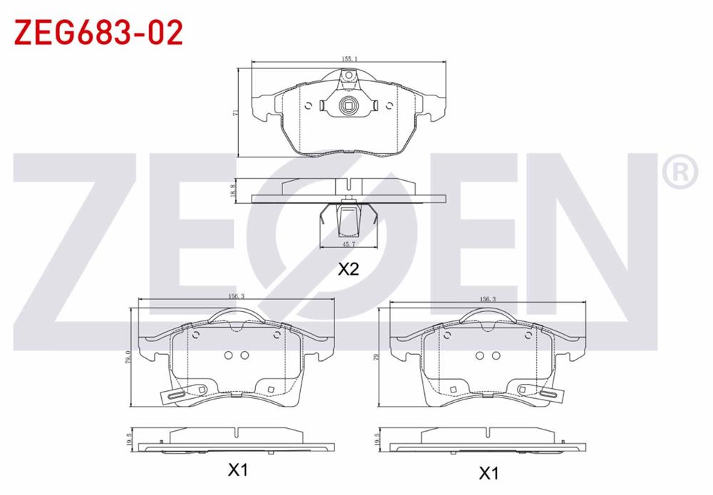 FREN BALATA ON IKAZLI OPEL  ASTRA G 1.6 16v 1998-2005/ ASTRA G 2.0 16v 1998-2005/ ASTRA G 2.0 DTI 1998-2005 /