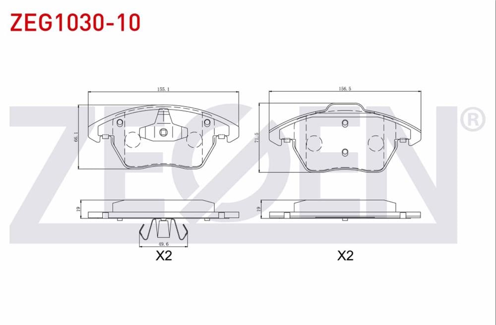FREN BALATA ON PEUGEOT 307 (3A/C) 2.0i 2000-2007 / 307 (3A/C) 2.0 HDI 2000-2007 