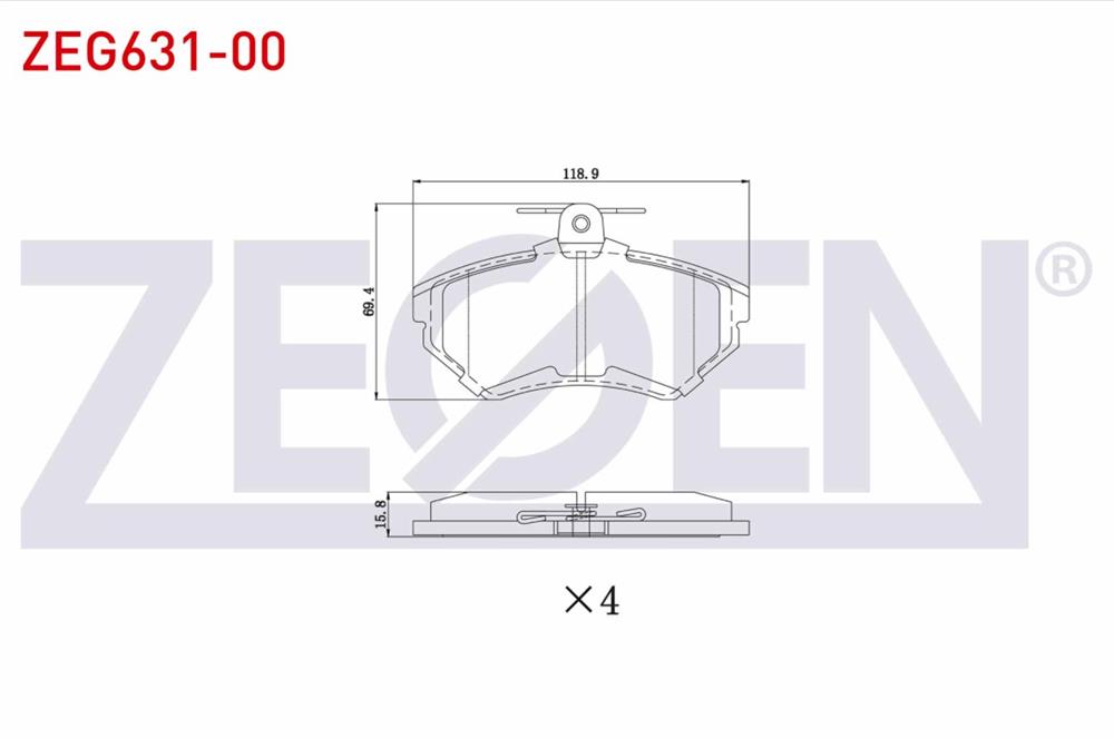 FREN BALATA ON VW  GOLF III 1.6i 1991-1999/ GOLF III 1.4i 1991-1999