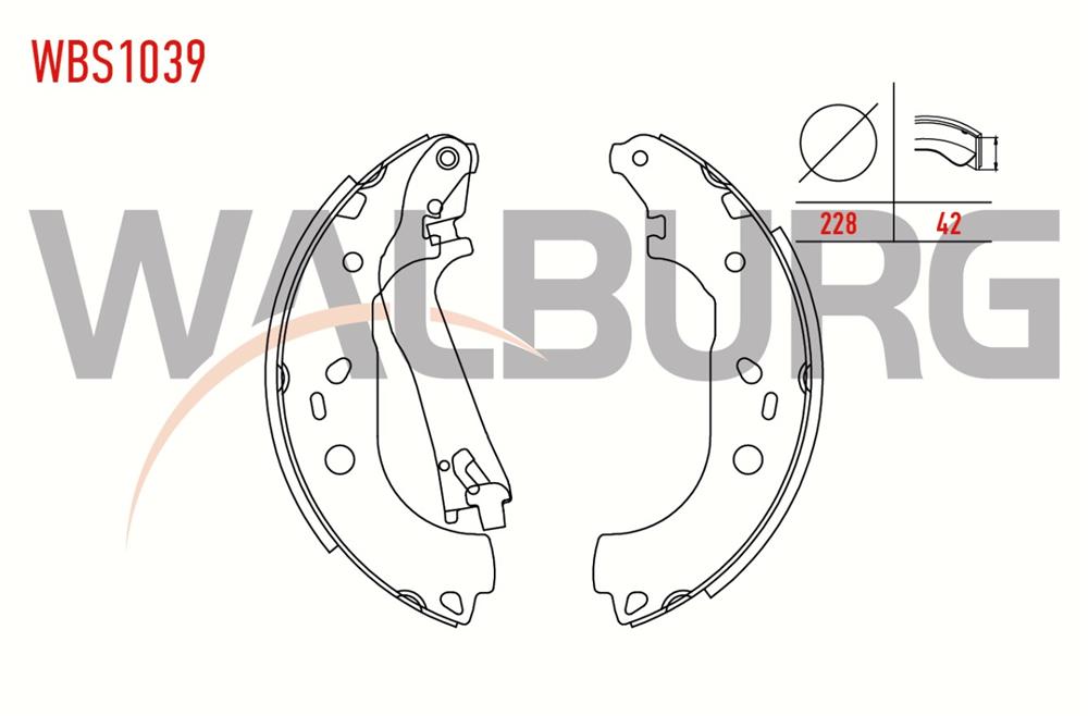 FREN PABUC BALATA ARKA  228X42 mm  COMBO D 1.6 CDTI 2012-