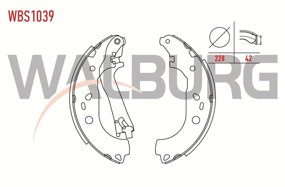 FREN PABUC BALATA ARKA FIAT  LEVYELI 228X42 mm  DOBLO 1.6 MJT 2001-2010