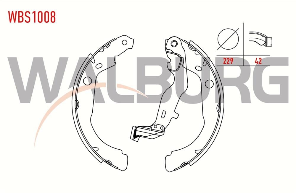 FREN PAPUC BALATA ARKA  LEVYELI 229X42 mm  DACIA DUSTER 1.6 16v 2012-