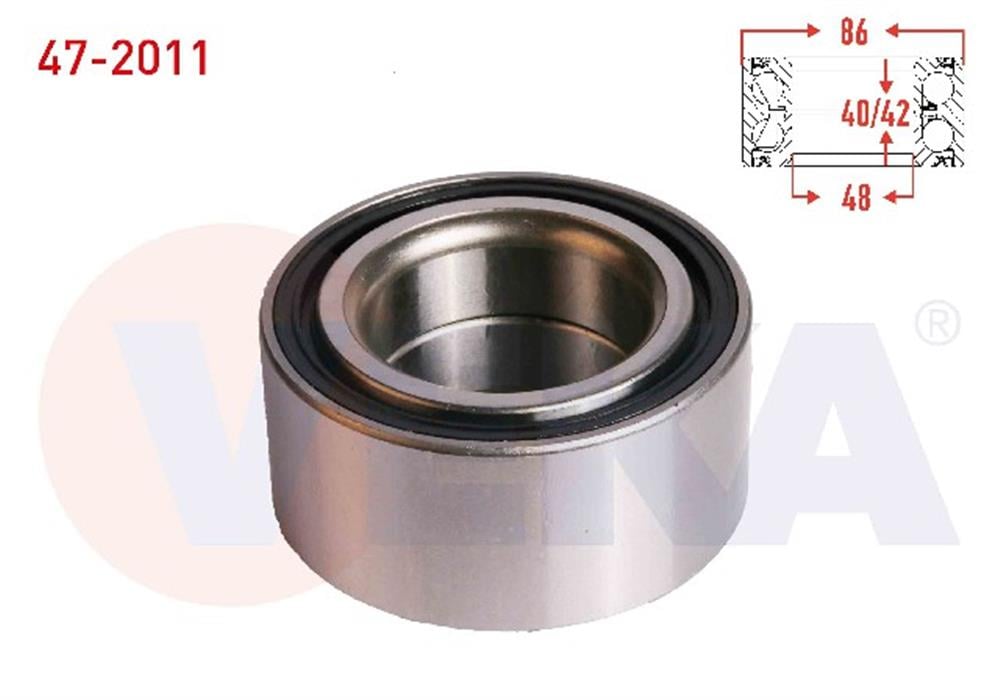 HONDA ACCORD 03-08 ÖN TEKER BİLYASI ABS'Lİ 48X86X40/42 (VEKA)