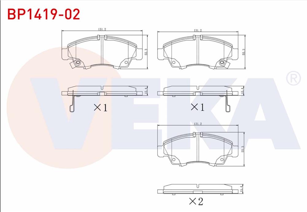 HONDA CİTY 06- ÖN FREN BALATA (VEKA)