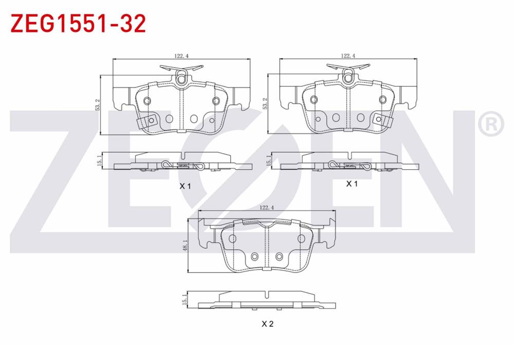 HONDA CİVİC 16=> ARKA FREN BALATA (ZEGEN)