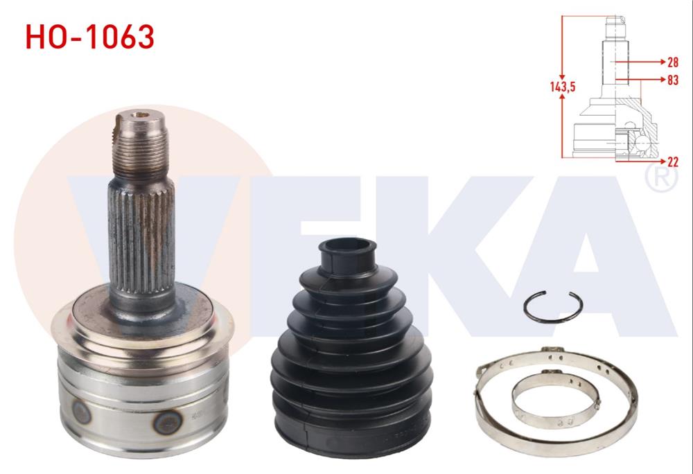 HONDA CİVİC 16=> DIŞ AKS KAFASI SAĞ/SOL 1,6 OTOM. 28X22X83 (VEKA)
