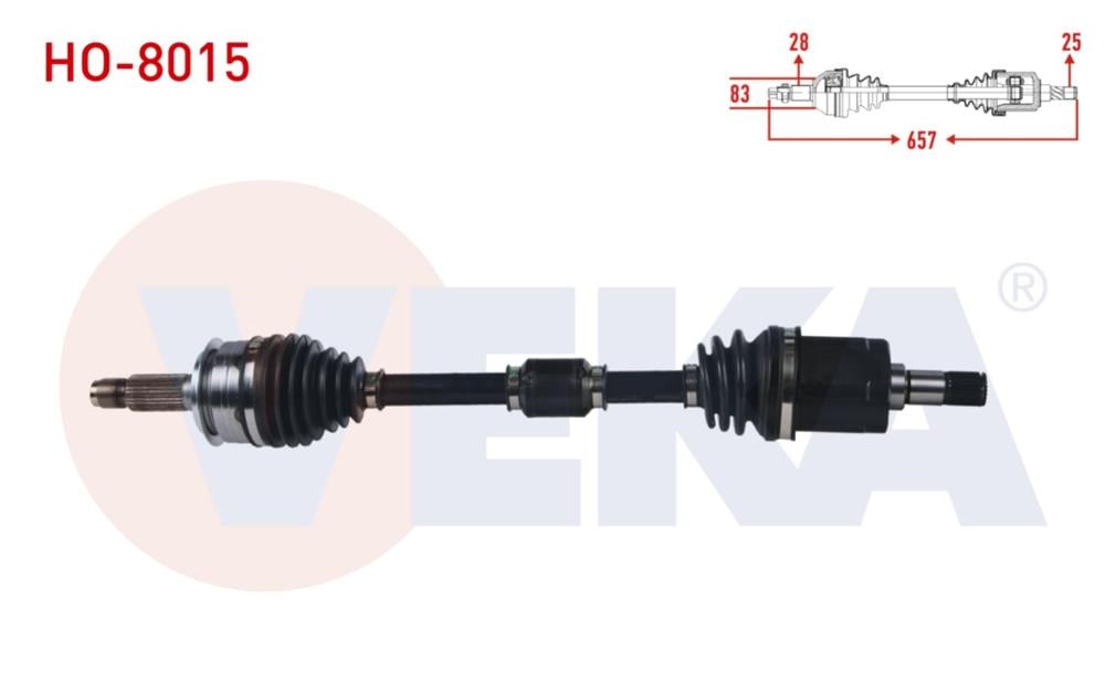 HONDA CİVİC 2016=> 1,6İ AT ÖN SOL AKS KOMPLE (VEKA)