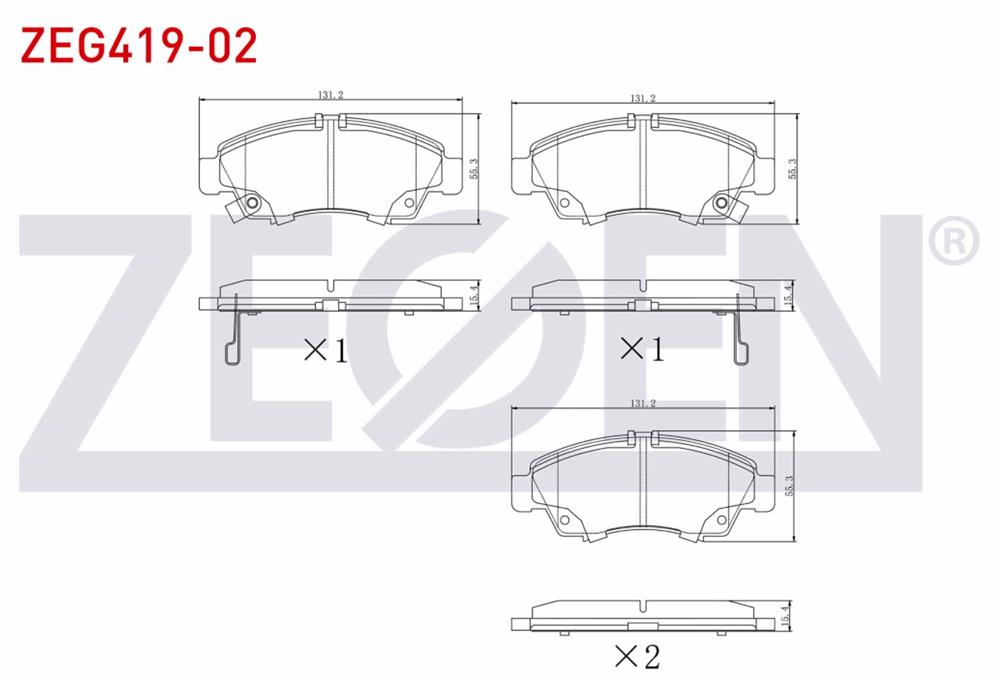 HONDA CİVİC 96-01 1,4 ÖN FREN BALATASI (ZEGEN)