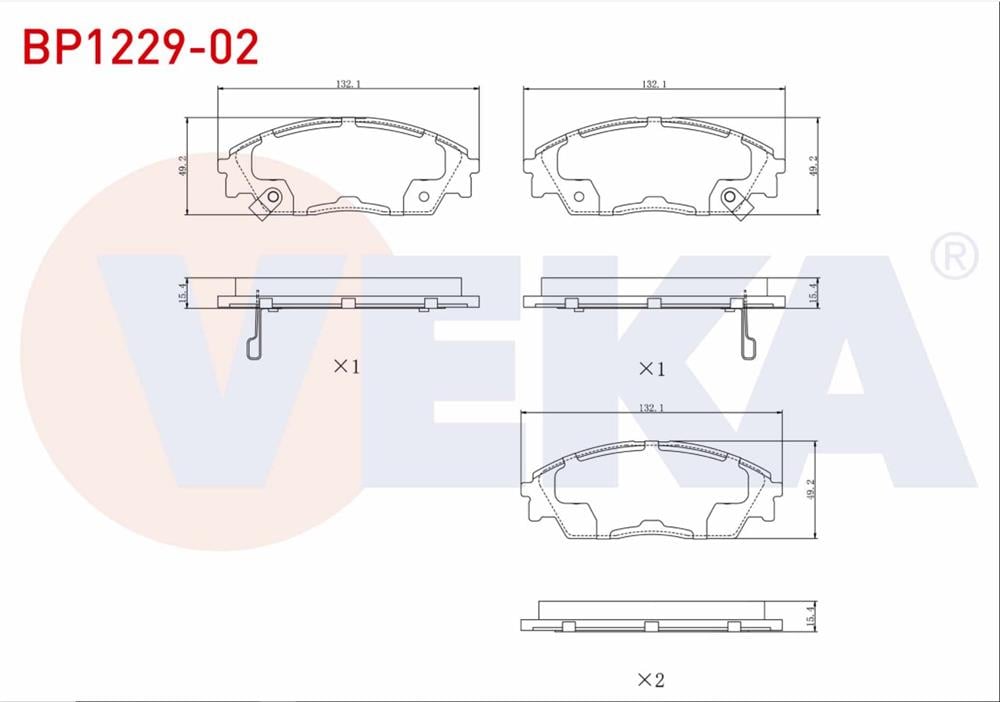 HONDA CİVİC V 1,6 I-VTEC 92-95 ÖN FREN BALATASI (VEKA)