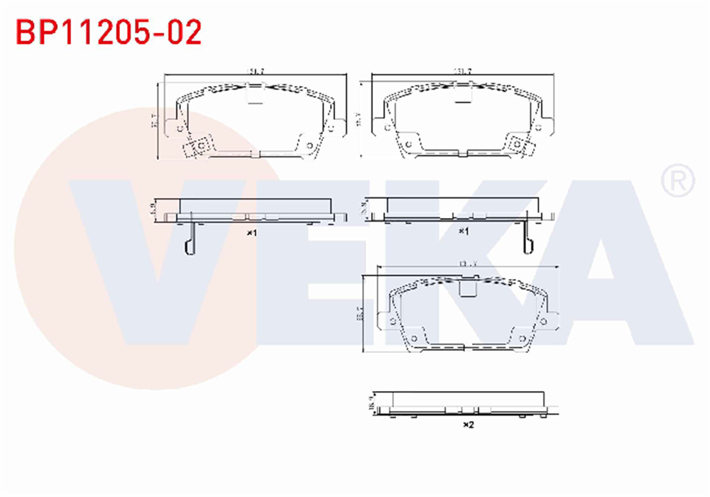 HONDA CİVİC VII 05-12 H.B. ÖNFREN BALATASI (VEKA)
