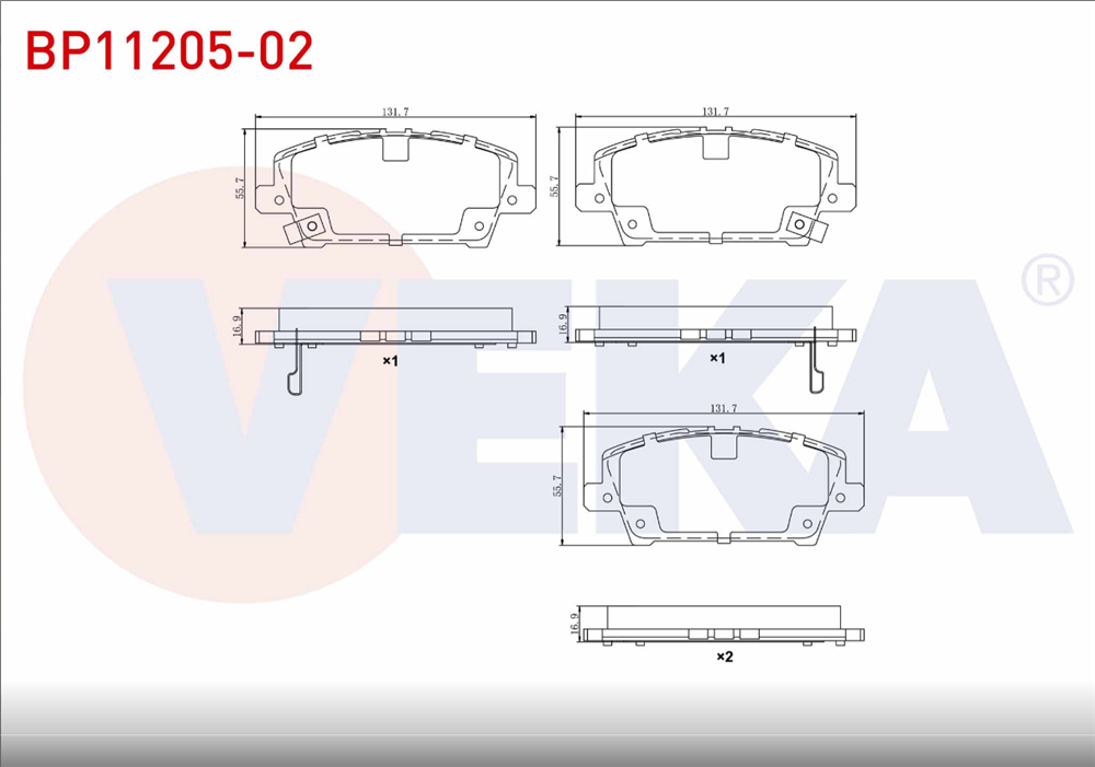 HONDA CİVİC VIII 05-12 H.B. ÖNFREN BALATASI (VEKA)
