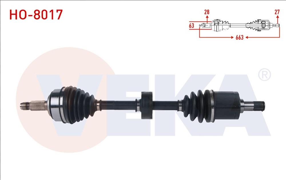 HONDA CRV 02-06 ÖN SOL AKS KOMPLE OTOM. VİTES (VEKA)