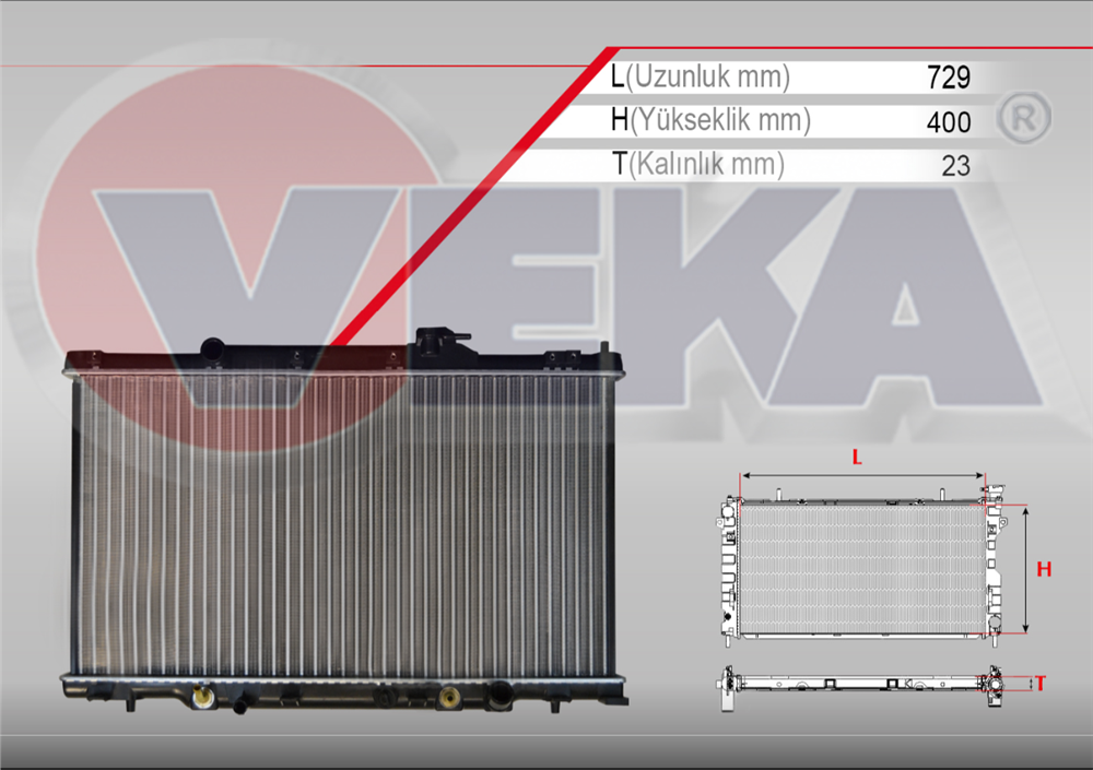 HONDA CRV 02-06 SU RADYATÖRÜ OTOM.VİTES (VEKA)