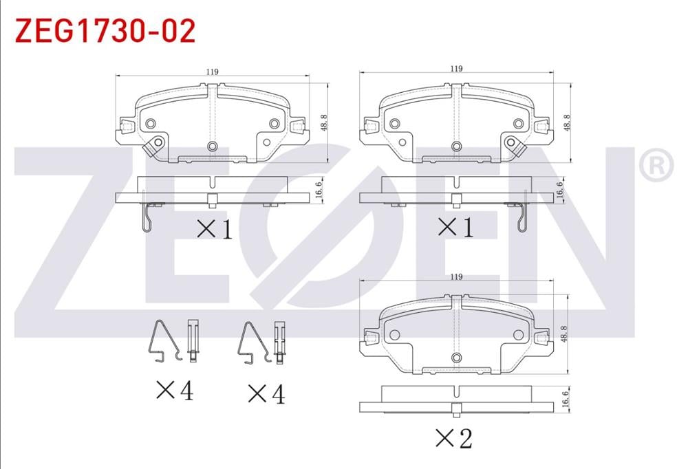 HONDA CRV 16=> ARKA FREN BALATASI 1,5İ V-TEC (ZEGEN)