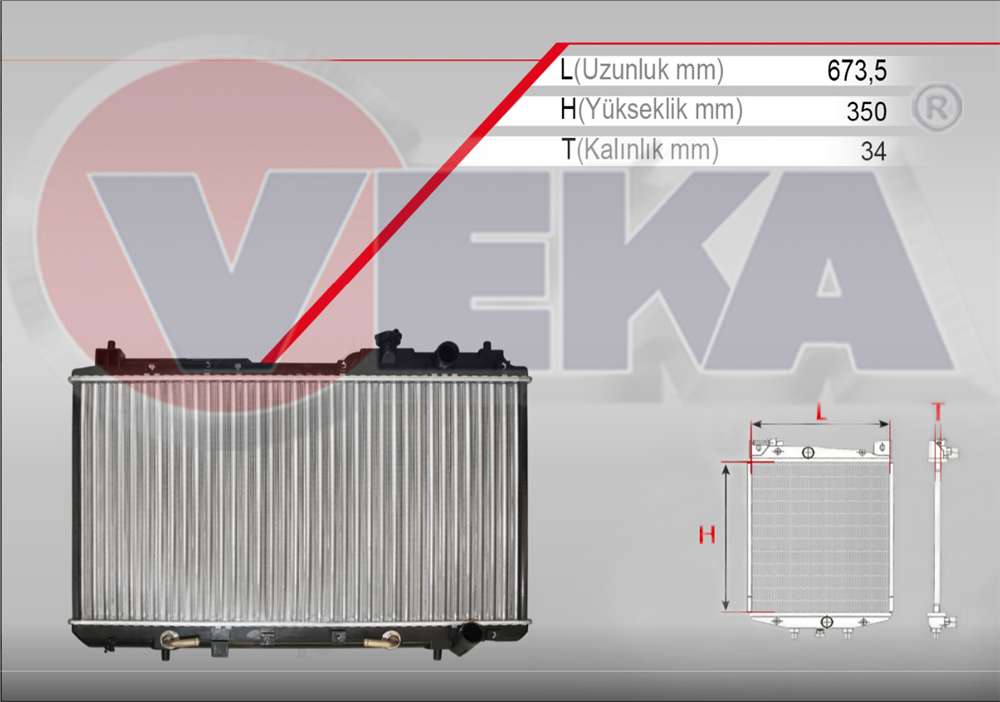 HONDA CRV 95-01 SU RADYATÖRÜ OTOM.VTES (VEKA)