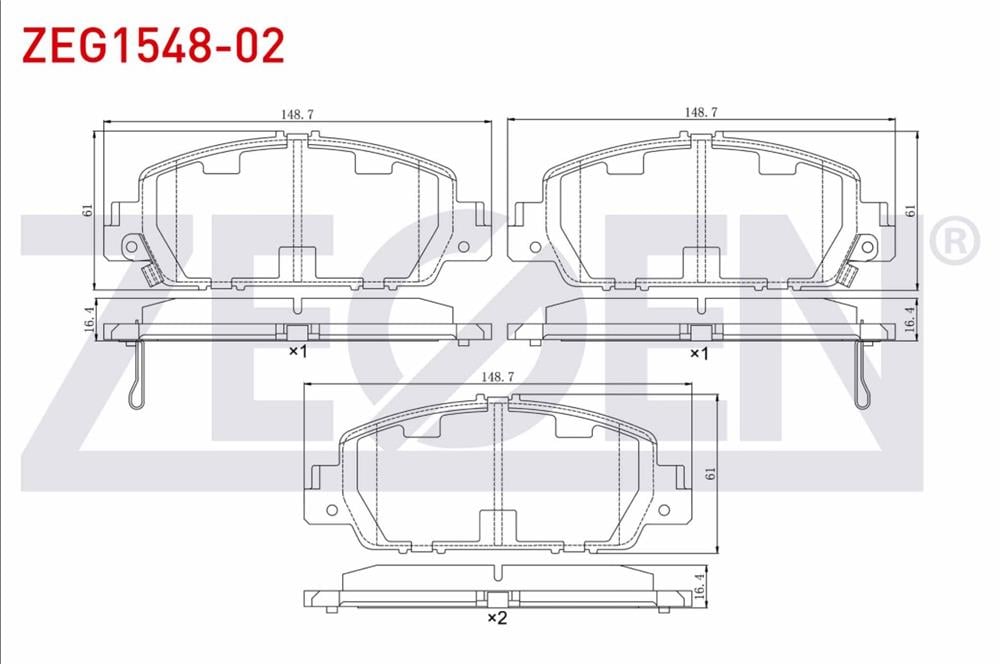 HONDA HRV 16=> ÖN FREN BALATASI (ZEGEN)