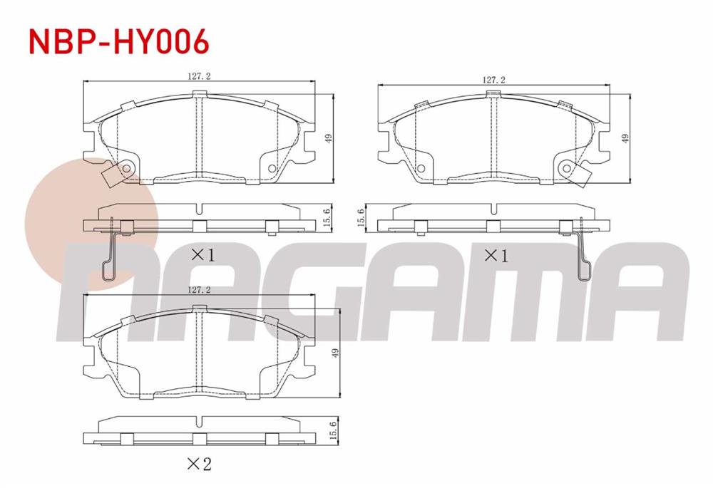 HYUNDAİ ACCENT 00-06 ÖN FREN BALATASI (NAGAMA)