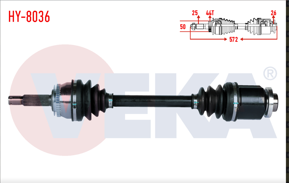 HYUNDAİ ACCENT 03-06 SAĞ AKS KOMPLE 1,5 CRDİ  DİZEL 572 MM (VEKA)