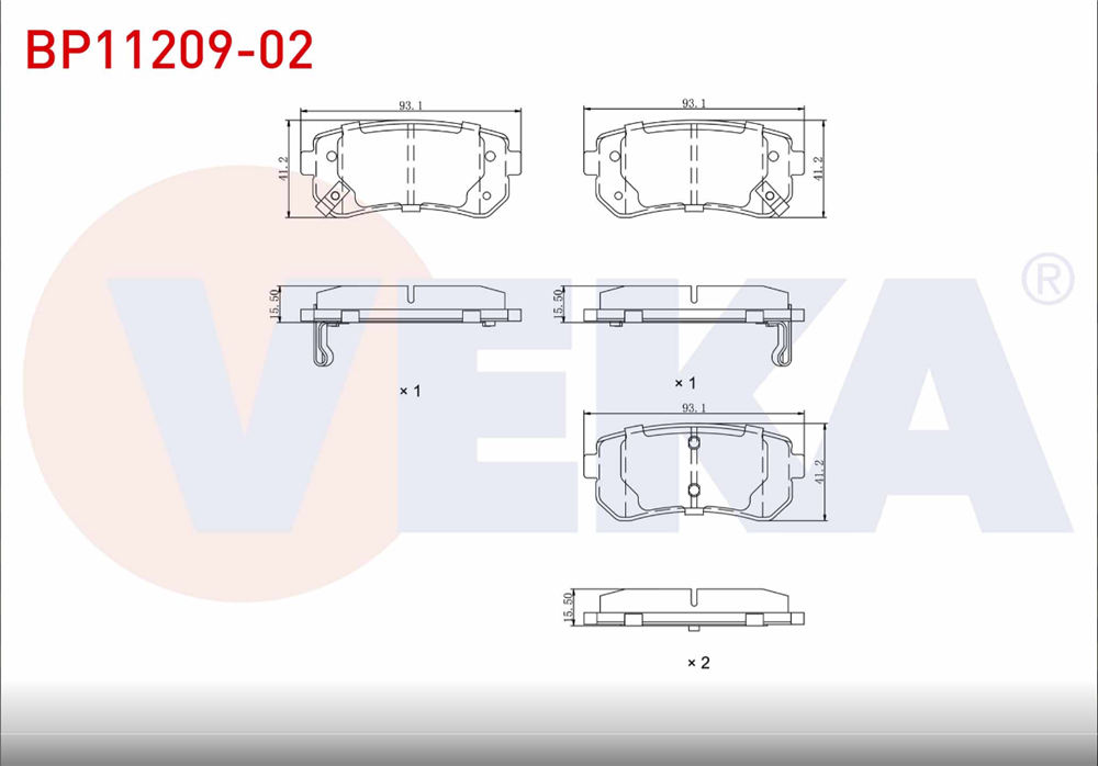 HYUNDAİ ACCENT 06-11 ERA  ARKA FREN BALATA (VEKA)