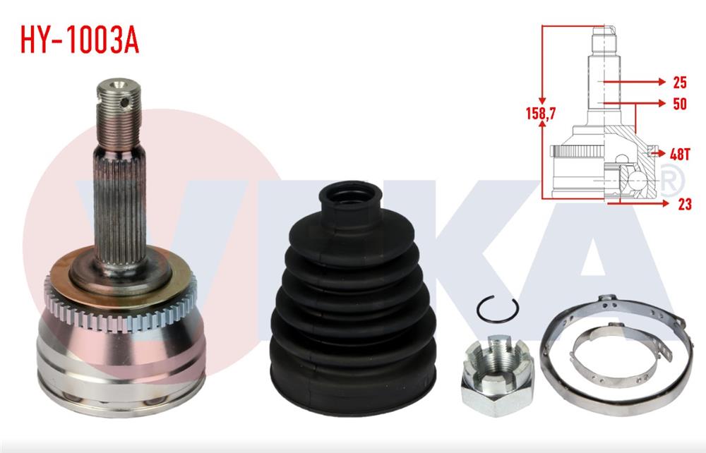 HYUNDAİ ACCENT 06-11 ERA  DİZEL DIŞ AKS KAFASI 23 DİŞ (VEKA)